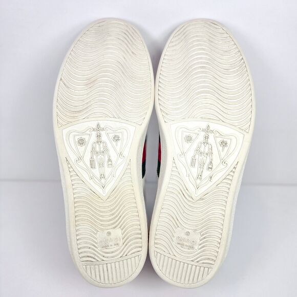 Gucci Stripe Ace High Top Sneakers White Web Strap US 7.5 men / 9 women main image 14